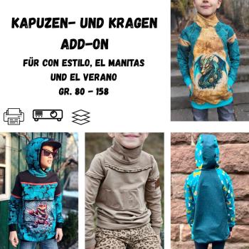 Schnittmuster Kapzun- und Kragen-Add-On Sewing4Four